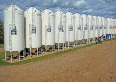 Grain Silos lined up