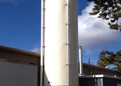 Tall brewery malt silo